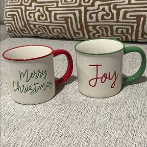 Sleigh Bells Christmas Joy and Merry Christmas Mugs